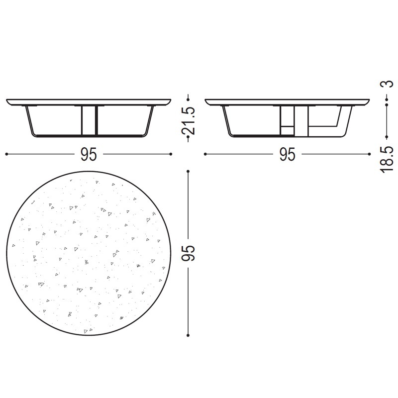 Riva KOHI MARBLE Couchtisch ⌀ 95 cm | 22 cm hoch
