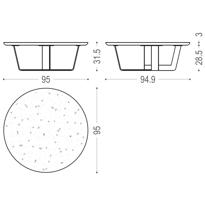 Riva KOHI MARBLE Couchtisch ⌀ 95 cm | 32 cm hoch